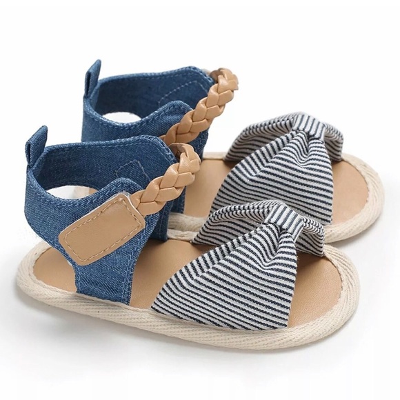 New Baby Girl Soft Sole Bowknot Sandals - Picture 4 of 7